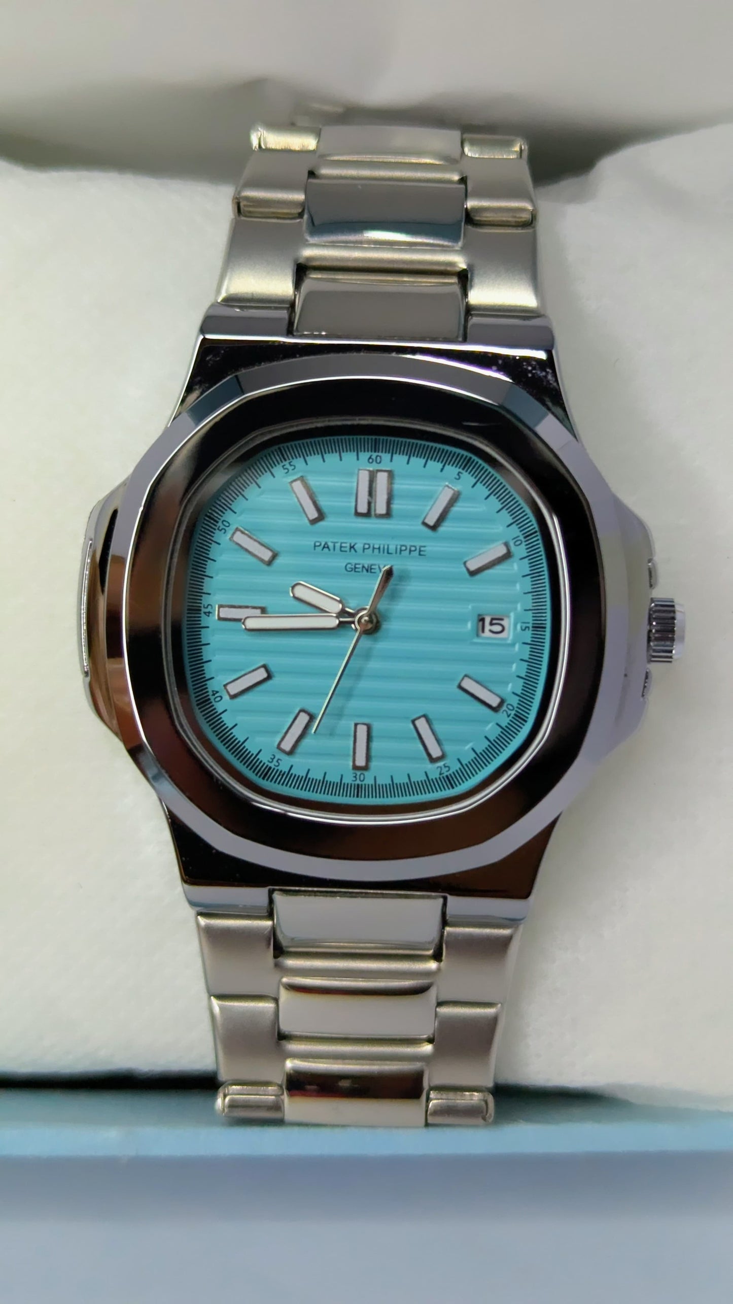 PP Silver with Tiffany Blue Dial.