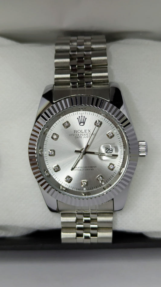 Rolex Date Just 36mm Silver Dial.