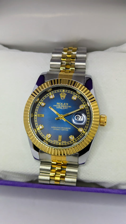 Rolex Date Just 36mm Blue Dial.
