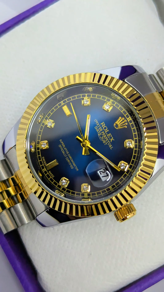 Rolex Date Just 36mm Blue Dial.