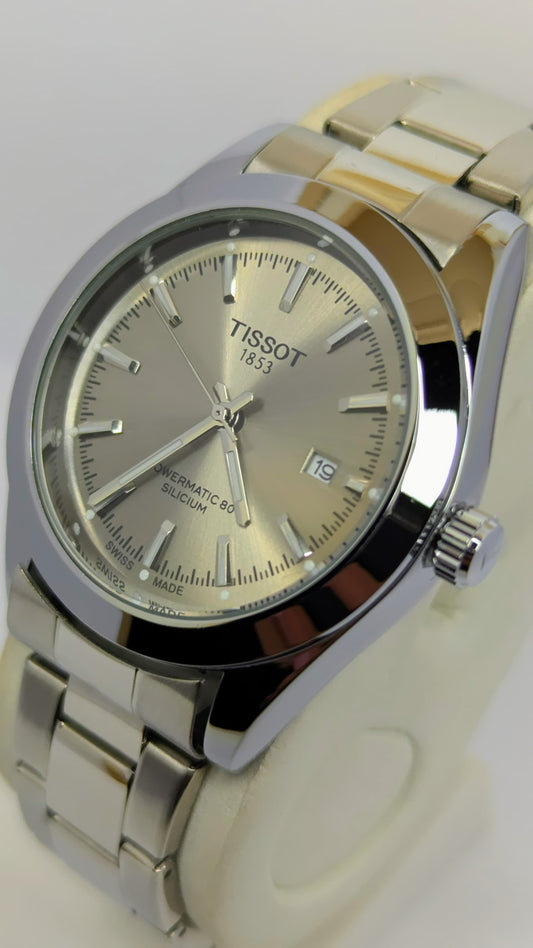 Tissot Powermatic 80 – Silver With Light Metallic Silver Dial.