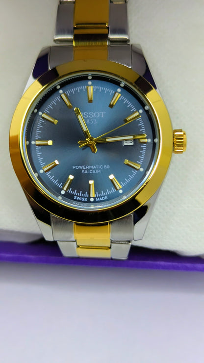 Tissot Powermatic 80 – Two Tone With Navy blue Dial.