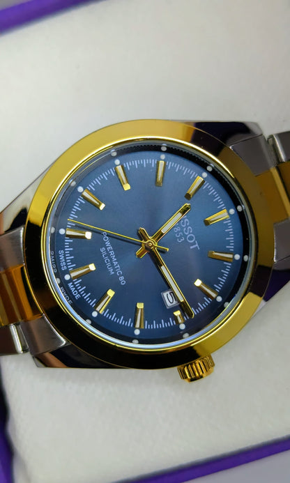 Tissot Powermatic 80 – Two Tone With Navy blue Dial.