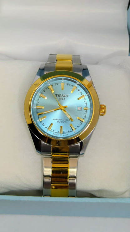 Tissot Powermatic 80 – Two Tone With Tiffany Blue Dial.