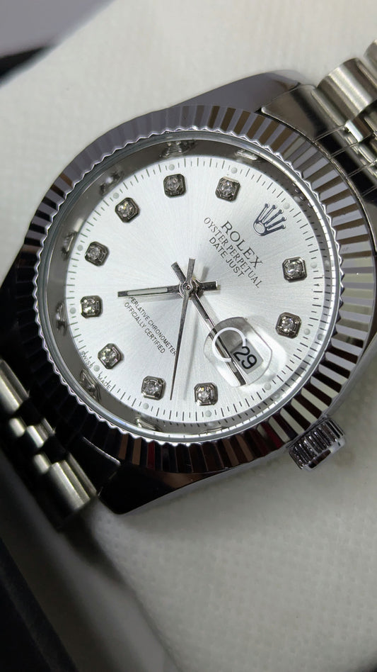 Rolex Date Just 36mm Silver Dial.